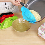 Filtro pentola in silicone Clip da cucina Filtro pentola Scarico liquido in eccesso Scarico pasta Pentole per verdure