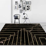 Tappeti con texture in marmo e linee quadrate per il soggiorno di casa, 40x60cm, 45x75cm, 60x90cm, 40x120cm, 80x120cm, 80x160cm, 100x160cm, 120x160cm, 150x200cm, 160x230cm