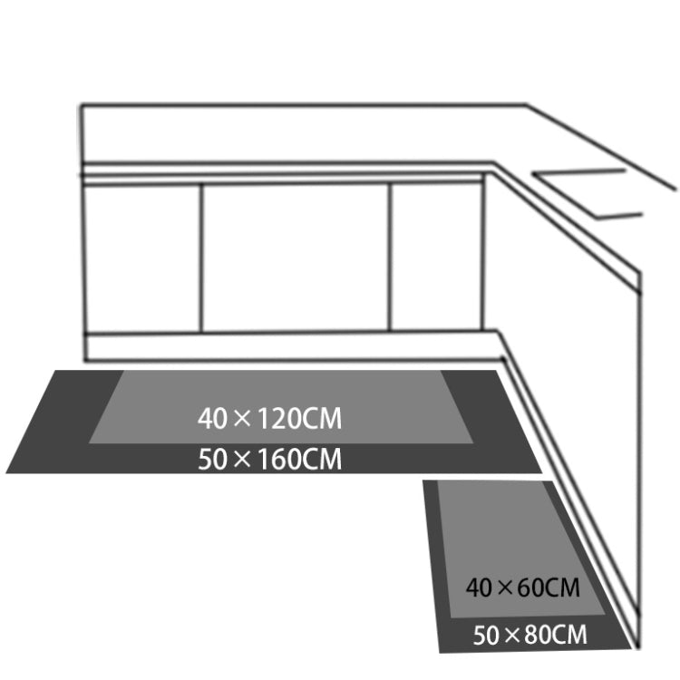 Tappeti moderni antiscivolo per cucina geometrica, 40x60cm, 40x120cm, 50x80cm, 50x160cm, 40x60cm+40x120cm, 50x80cm+50x160cm