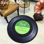 Tappeto creativo retrò 3D DVR Record Tappeto rotondo Tappetino per CD Decorazioni per la casa Soggiorno Tappeto per camera da letto per bambini,, Diameter 60cm, Diameter 80cm, Diameter 100cm, Diameter 120cm
