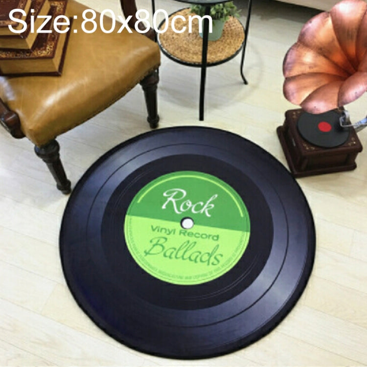 Tappeto creativo retrò 3D DVR Record Tappeto rotondo Tappetino per CD Decorazioni per la casa Soggiorno Tappeto per camera da letto per bambini,, Diameter 60cm, Diameter 80cm, Diameter 100cm, Diameter 120cm