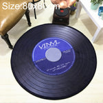 Tappeto creativo retrò 3D DVR Record Tappeto rotondo Tappetino per CD Decorazioni per la casa Soggiorno Tappeto per camera da letto per bambini,, Diameter 60cm, Diameter 80cm, Diameter 100cm, Diameter 120cm