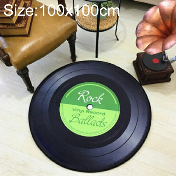 Tappeto creativo retrò 3D DVR Record Tappeto rotondo Tappetino per CD Decorazioni per la casa Soggiorno Tappeto per camera da letto per bambini,, Diameter 60cm, Diameter 80cm, Diameter 100cm, Diameter 120cm