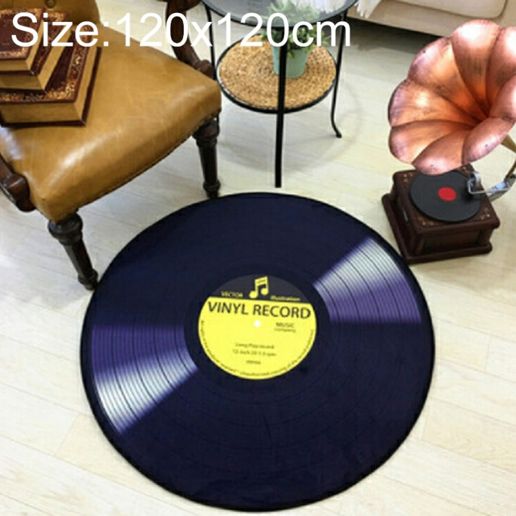 Tappeto creativo retrò 3D DVR Record Tappeto rotondo Tappetino per CD Decorazioni per la casa Soggiorno Tappeto per camera da letto per bambini,, Diameter 60cm, Diameter 80cm, Diameter 100cm, Diameter 120cm