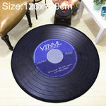 Tappeto creativo retrò 3D DVR Record Tappeto rotondo Tappetino per CD Decorazioni per la casa Soggiorno Tappeto per camera da letto per bambini,, Diameter 60cm, Diameter 80cm, Diameter 100cm, Diameter 120cm