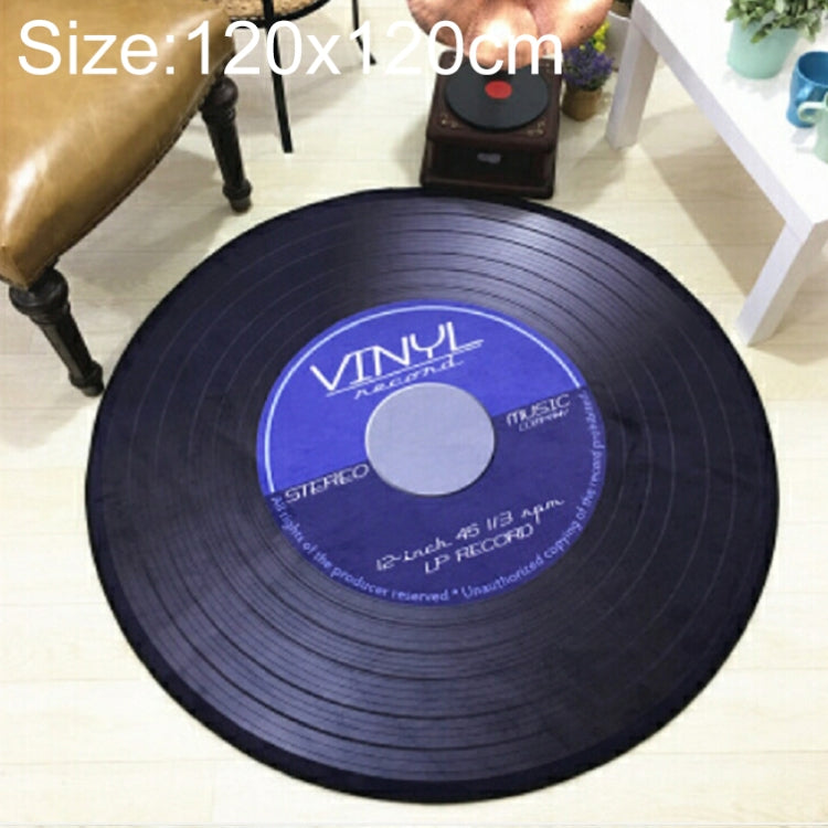 Tappeto creativo retrò 3D DVR Record Tappeto rotondo Tappetino per CD Decorazioni per la casa Soggiorno Tappeto per camera da letto per bambini,, Diameter 60cm, Diameter 80cm, Diameter 100cm, Diameter 120cm