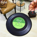 Tappeto creativo retrò 3D DVR Record Tappeto rotondo Tappetino per CD Decorazioni per la casa Soggiorno Tappeto per camera da letto per bambini,, Diameter 160cm, Diameter 180cm