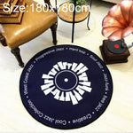 Tappeto creativo retrò 3D DVR Record Tappeto rotondo Tappetino per CD Decorazioni per la casa Soggiorno Tappeto per camera da letto per bambini,, Diameter 160cm, Diameter 180cm