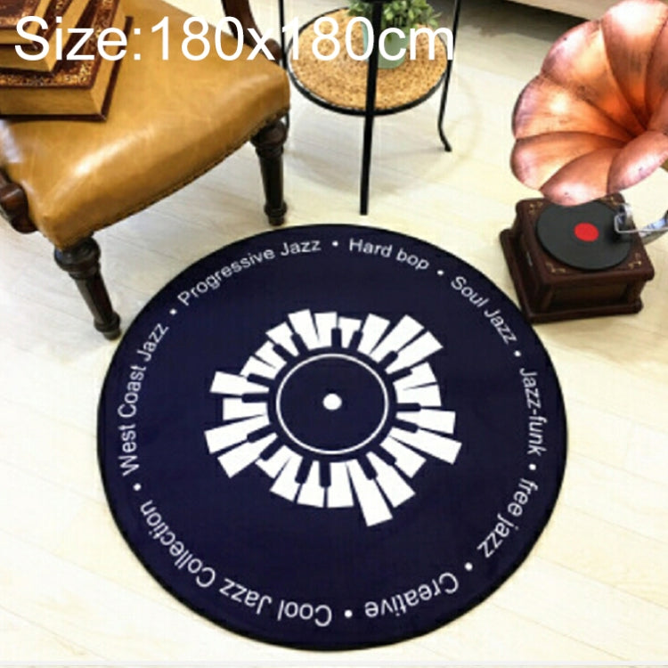 Tappeto creativo retrò 3D DVR Record Tappeto rotondo Tappetino per CD Decorazioni per la casa Soggiorno Tappeto per camera da letto per bambini,, Diameter 160cm, Diameter 180cm