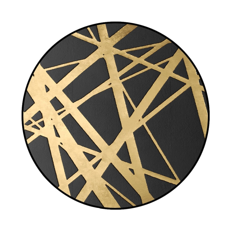 Tappeti rotondi 3D di lusso Tappeto con motivi in stile nordico, Black Golden Diameter: 40cm, Black Golden Diameter: 60cm, Black Golden Diameter: 80cm, Black Golden Diameter: 100cm, Black Golden Diameter: 120cm, Black Golden Diameter: 140cm            ...