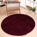 KSolid Tappeto rotondo Tappetino in morbido pile Tappetino antiscivolo Tappetino per camera da letto per bambini, Diameter: 80cm