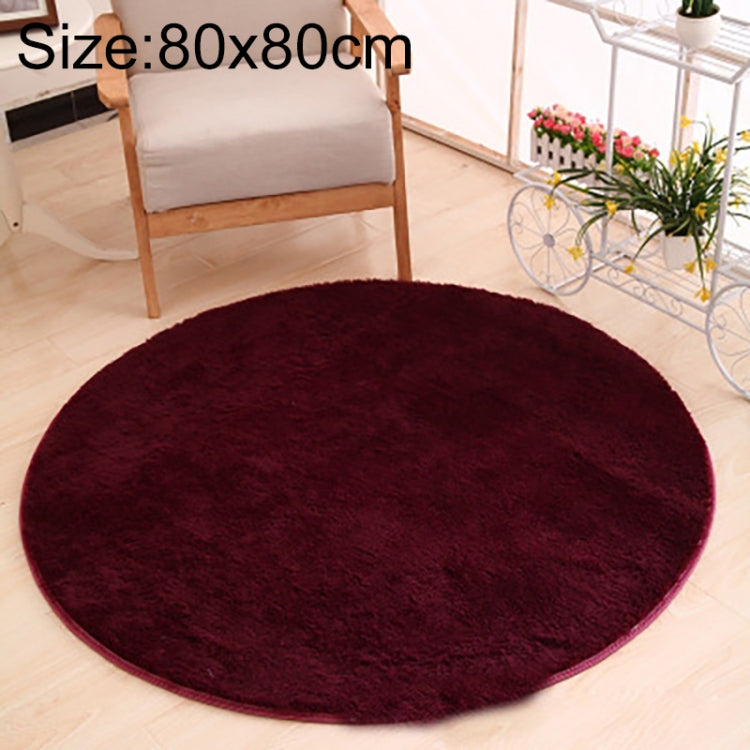 KSolid Tappeto rotondo Tappetino in morbido pile Tappetino antiscivolo Tappetino per camera da letto per bambini, Diameter: 80cm