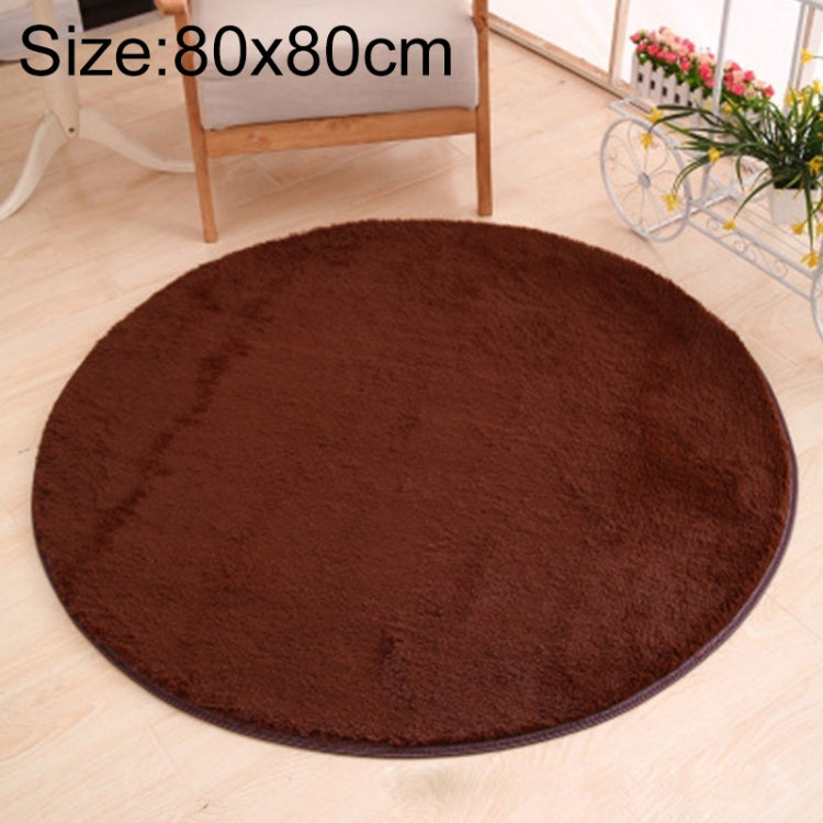 KSolid Tappeto rotondo Tappetino in morbido pile Tappetino antiscivolo Tappetino per camera da letto per bambini, Diameter: 80cm