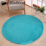 KSolid Tappeto rotondo Tappetino in morbido pile Tappetino antiscivolo Tappetino per camera da letto per bambini, Diameter: 80cm