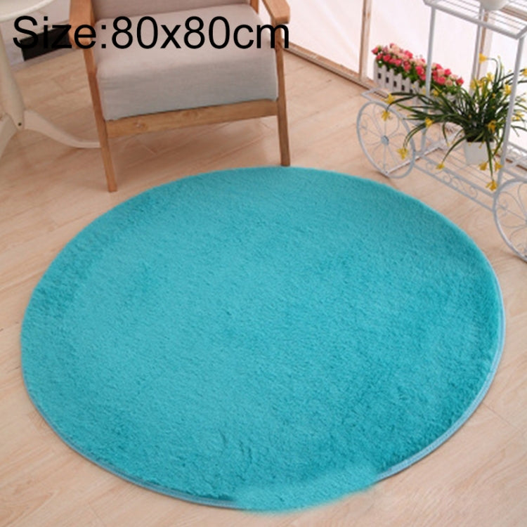 KSolid Tappeto rotondo Tappetino in morbido pile Tappetino antiscivolo Tappetino per camera da letto per bambini, Diameter: 80cm