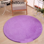 KSolid Tappeto rotondo Tappetino in morbido pile Tappetino antiscivolo Tappetino per camera da letto per bambini, Diameter: 80cm