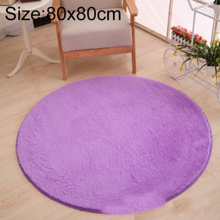 KSolid Tappeto rotondo Tappetino in morbido pile Tappetino antiscivolo Tappetino per camera da letto per bambini, Diameter: 80cm
