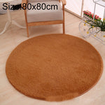 KSolid Tappeto rotondo Tappetino in morbido pile Tappetino antiscivolo Tappetino per camera da letto per bambini, Diameter: 80cm