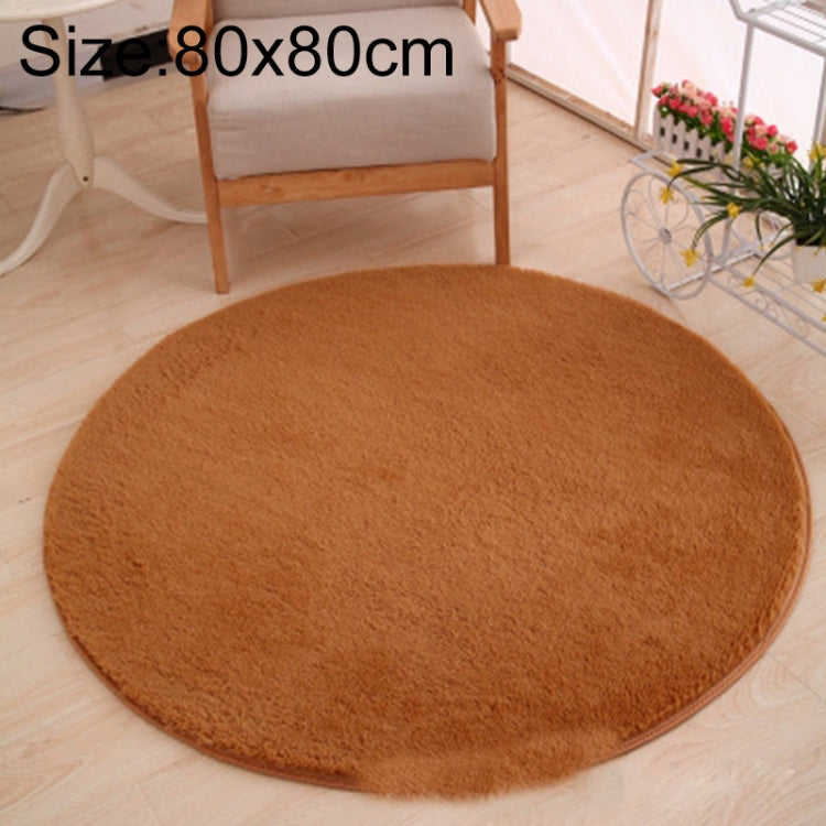KSolid Tappeto rotondo Tappetino in morbido pile Tappetino antiscivolo Tappetino per camera da letto per bambini, Diameter: 80cm