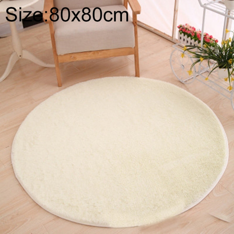 KSolid Tappeto rotondo Tappetino in morbido pile Tappetino antiscivolo Tappetino per camera da letto per bambini, Diameter: 80cm