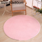 KSolid Tappeto rotondo Tappetino in morbido pile Tappetino antiscivolo Tappetino per camera da letto per bambini, Diameter: 80cm