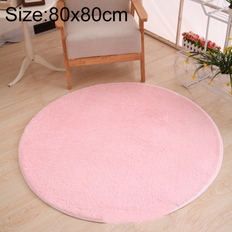 KSolid Tappeto rotondo Tappetino in morbido pile Tappetino antiscivolo Tappetino per camera da letto per bambini, Diameter: 80cm