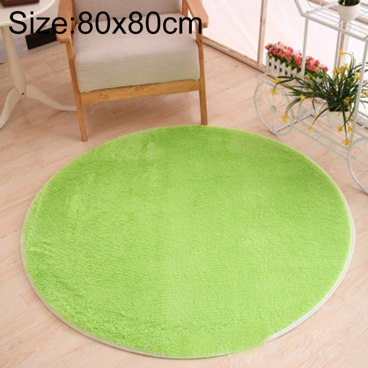 KSolid Tappeto rotondo Tappetino in morbido pile Tappetino antiscivolo Tappetino per camera da letto per bambini, Diameter: 80cm