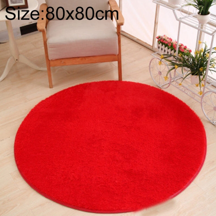 KSolid Tappeto rotondo Tappetino in morbido pile Tappetino antiscivolo Tappetino per camera da letto per bambini, Diameter: 80cm