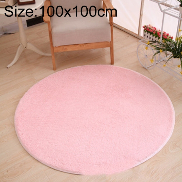 KSolid Tappeto rotondo Tappetino in morbido pile Tappetino antiscivolo Tappetino per camera da letto per bambini, Diameter: 100cm