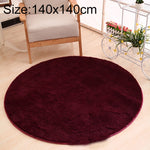 KSolid Tappeto rotondo Tappetino in morbido pile Tappetino antiscivolo Tappetino per camera da letto per bambini, Diameter: 120cm, Diameter: 140cm