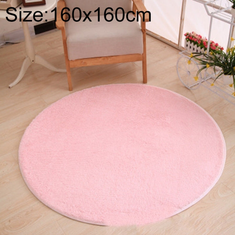 KSolid Tappeto rotondo Tappetino in morbido pile Tappetino antiscivolo Tappetino per camera da letto per bambini, Diameter: 160cm