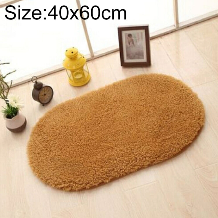 Tappeto in pelliccia sintetica Tappeto da bagno solido antiscivolo Tappetini per camerette per bambini Tappeti per soggiorno ovale per camera da letto, 40x60cm, 50x80cm