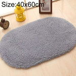 Tappeto in pelliccia sintetica Tappeto da bagno solido antiscivolo Tappetini per camerette per bambini Tappeti per soggiorno ovale per camera da letto, 40x60cm, 50x80cm