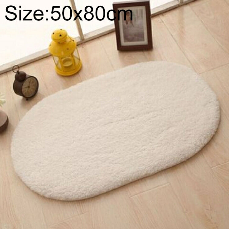 Tappeto in pelliccia sintetica Tappeto da bagno solido antiscivolo Tappetini per camerette per bambini Tappeti per soggiorno ovale per camera da letto, 40x60cm, 50x80cm