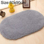 Tappeto in pelliccia sintetica Tappeto da bagno solido antiscivolo Tappetini per camerette per bambini Tappeti per soggiorno ovale per camera da letto, 60x90cm, 60x120cm, 80x120cm