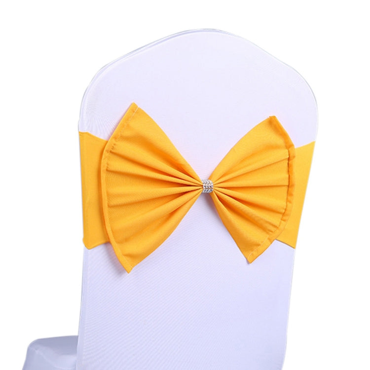 Fascia per sedia in spandex adatta a tutte le sedie Telai per sedia da matrimonio Arco elastico per sedia Nastro per fascette posteriori per banchetti per cerimonie di nozze