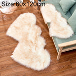 Creativo doppio cuore imitazione lana tappeto cuscino divano tappetino peluche camera da letto soggiorno tappeti, 60x120cm