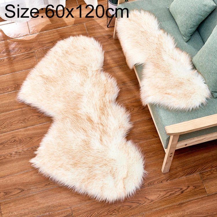 Creativo doppio cuore imitazione lana tappeto cuscino divano tappetino peluche camera da letto soggiorno tappeti, 60x120cm