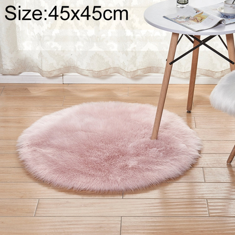 Tappeto rotondo in peluche lungo Decorazione del soggiorno Tappetino in finta lana, 35x35cm, 45x45cm, 60x60cm, 80x80cm, 100x100cm, 120x120cm, 180x180cm