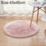 Tappeto rotondo in peluche lungo Decorazione del soggiorno Tappetino in finta lana, 35x35cm, 45x45cm, 60x60cm, 80x80cm, 100x100cm, 120x120cm, 180x180cm