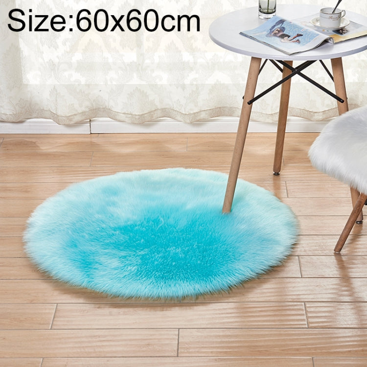 Tappeto rotondo in peluche lungo Decorazione del soggiorno Tappetino in finta lana, 35x35cm, 45x45cm, 60x60cm, 80x80cm, 100x100cm, 120x120cm, 180x180cm