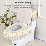 Sedile WC con cerniera in tessuto universale antipolvere da 3 pezzi/set