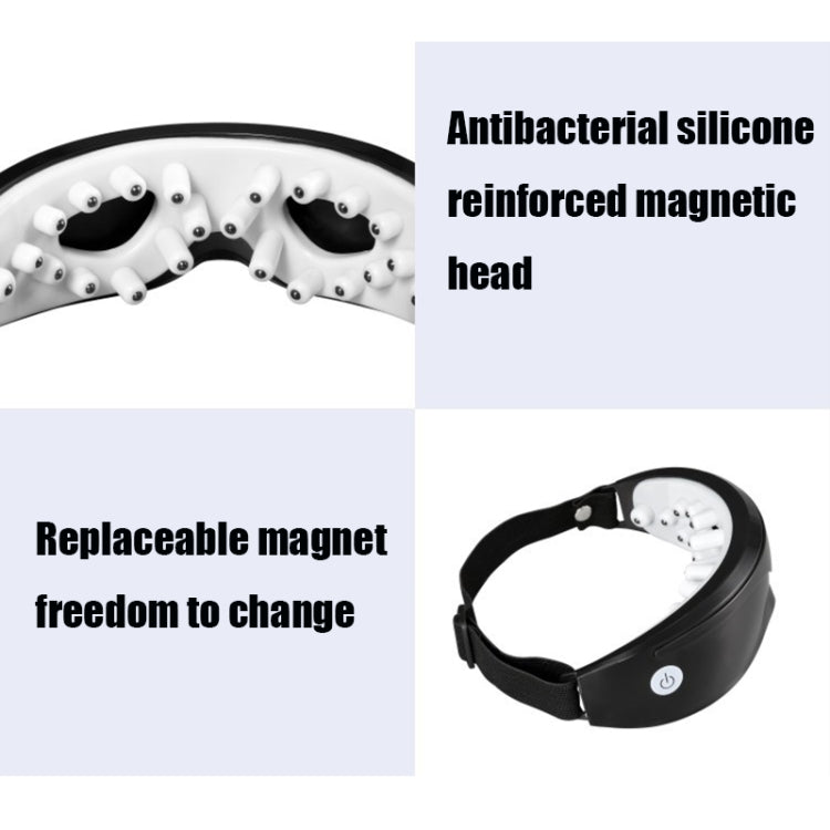 Strumento magnetico per il massaggio degli occhi per la salute degli occhi, ricarica per la protezione degli occhi per miopia da infermiera, Black, White