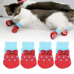 2 paia di scarpe per cani, cuccioli e gatti, pantofole, calzini antiscivolo, per animali domestici, carini, per interni, per cani di piccola taglia, gatti, stivali da neve, calzini, S, M, L