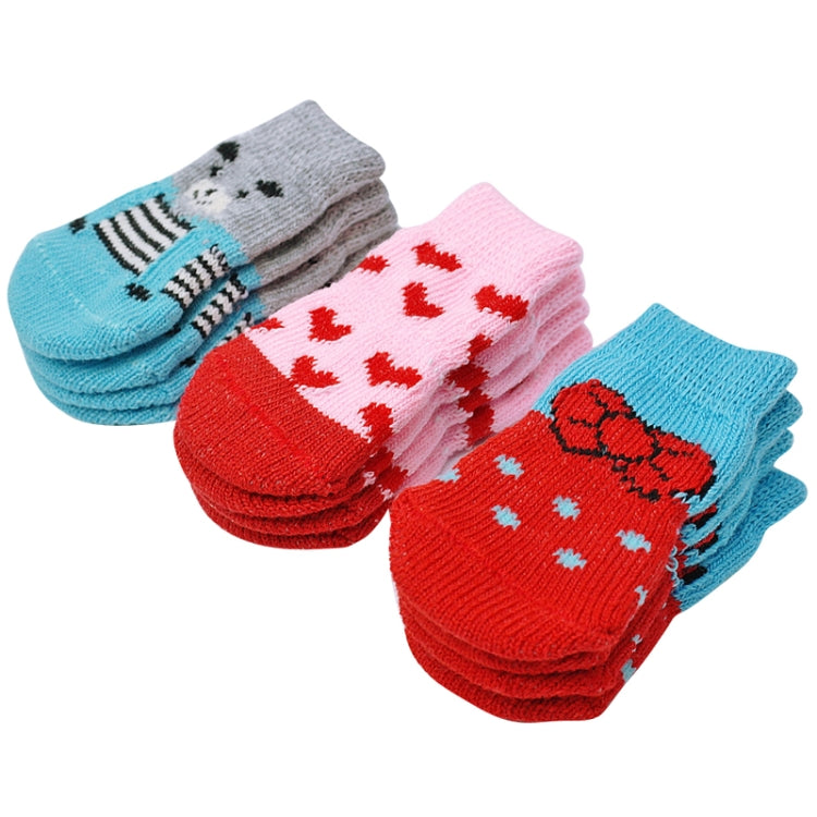 2 paia di scarpe per cani, cuccioli e gatti, pantofole, calzini antiscivolo, per animali domestici, carini, per interni, per cani di piccola taglia, gatti, stivali da neve, calzini, S, M, L