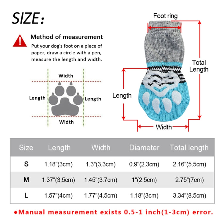 2 paia di scarpe per cani, cuccioli e gatti, pantofole, calzini antiscivolo, per animali domestici, carini, per interni, per cani di piccola taglia, gatti, stivali da neve, calzini, S, M, L