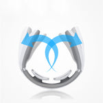 Massaggiatore per vertebra cervicale che carica strumento di fisioterapia a impulsi intelligenti protezione per il collo con vibrazione elettromagnetica, White, Black, Red