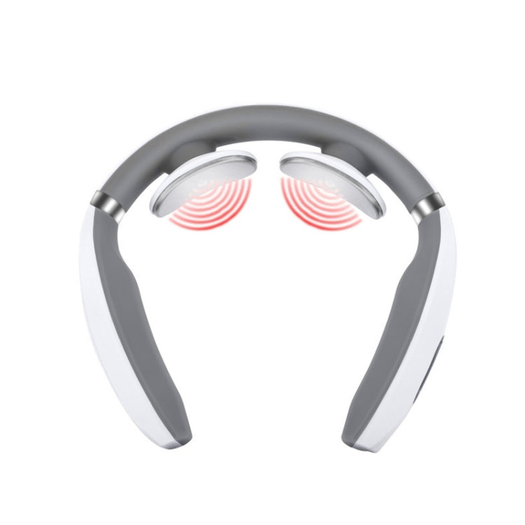 Massaggiatore per vertebra cervicale che carica strumento di fisioterapia a impulsi intelligenti protezione per il collo con vibrazione elettromagnetica, White, Black, Red