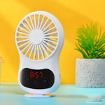 Orologio multifunzione con mini ventilatore USB portatile