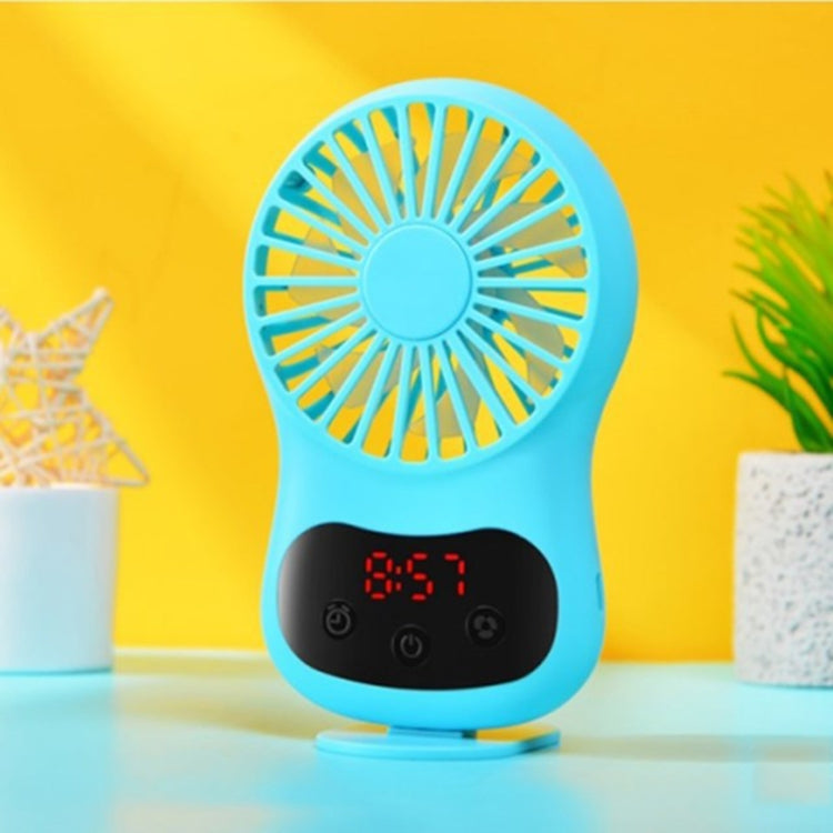 Orologio multifunzionale Piccolo ventilatore Creativo Desktop Mini USB Fan, White, Pink, Blue